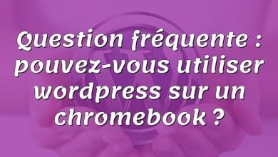 Question fréquente : pouvez-vous utiliser wordpress sur un chromebook ?